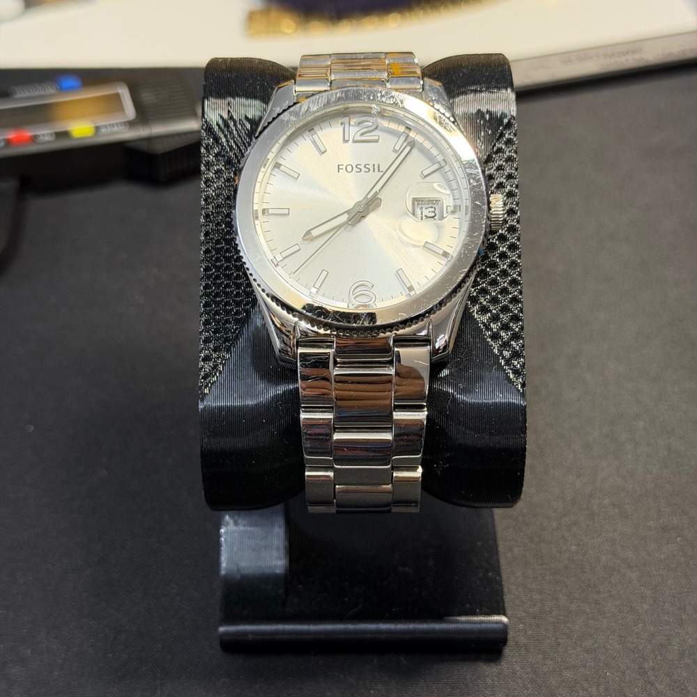 Fossil Watch Women 38mm Silver ES3585 Perfect Boyfriend Date Classic